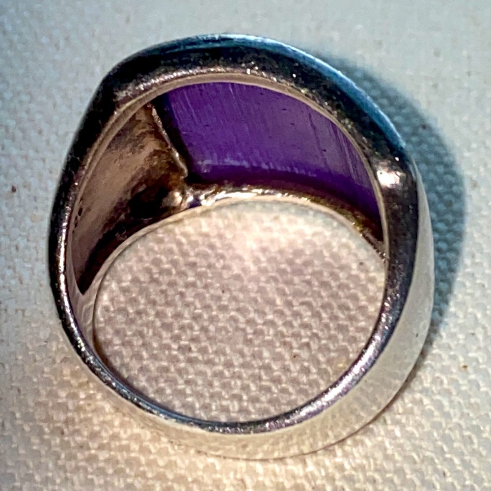 Solid 925 Sterling Silver Purple Mop Mother Of Pe… - image 2